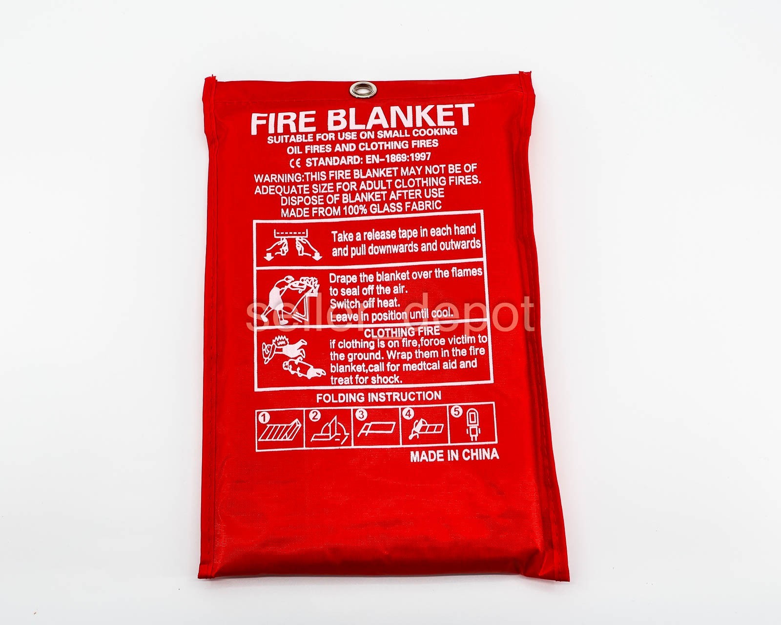 FIRE BLANKET 39”x39” Retardant Fiberglass Blanket Prepared Emergency 2 PACK