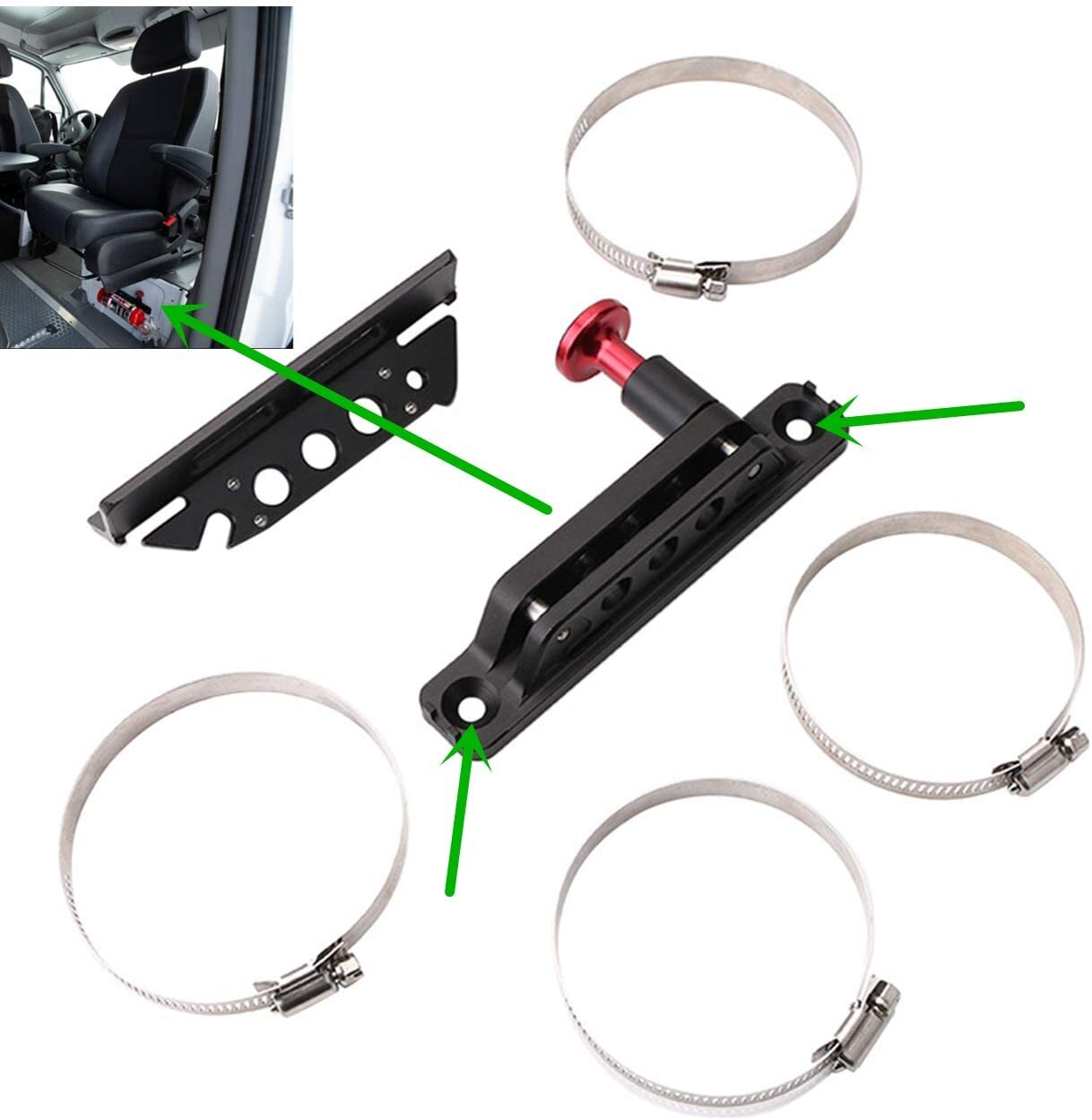 Car Roll Bar Fire Extinguisher Adjustable Holder Mount Bracket For Jeep Wrangler