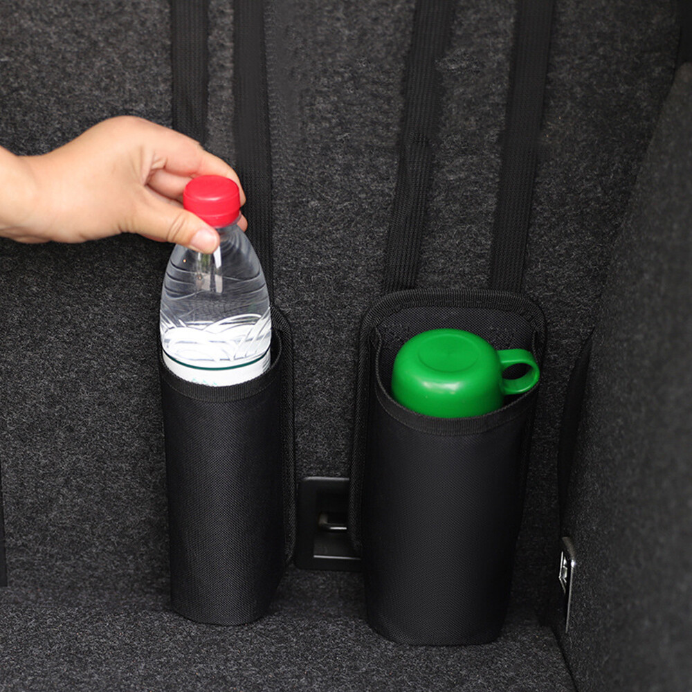 Car Fire Extinguisher Bag Seat Back Mount Adhesive Pad Fixing Buckle Strap