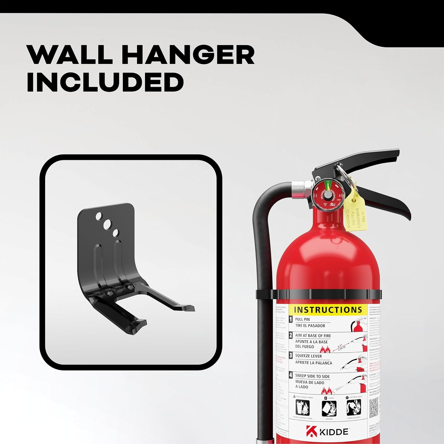 Kidde Pro 340 Commercial Fire Extinguisher, 3A:40-B:C, PRO-5MP-1 | Rechargeable