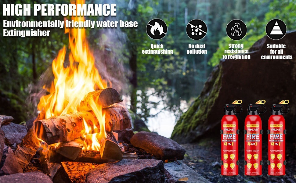 Portable Fire Extinguisher Spray With Bracket For Car Home Kitchen Garage House