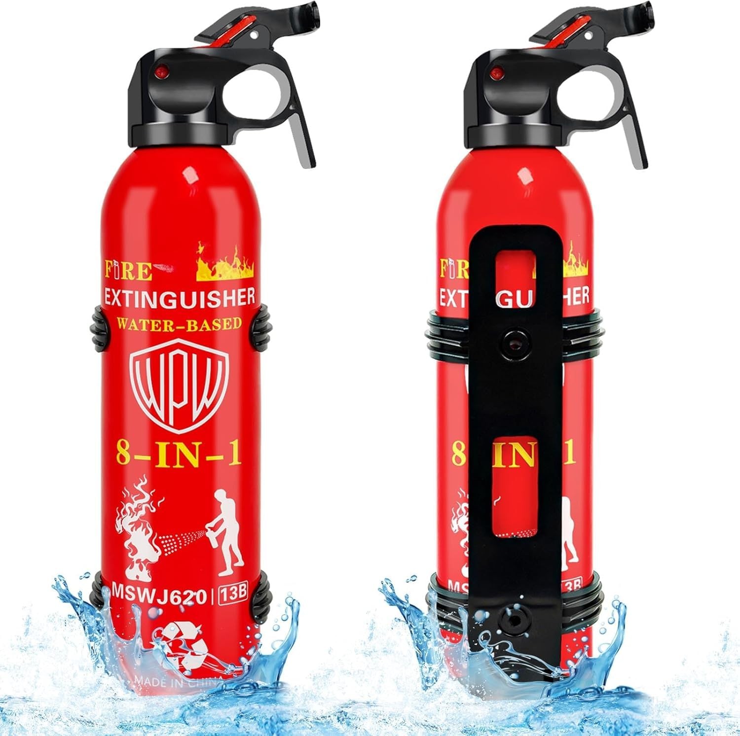 Upgraded 8-in-1 Fire Extinguisher for Home with Wall Mount 620ml Portable Fir…