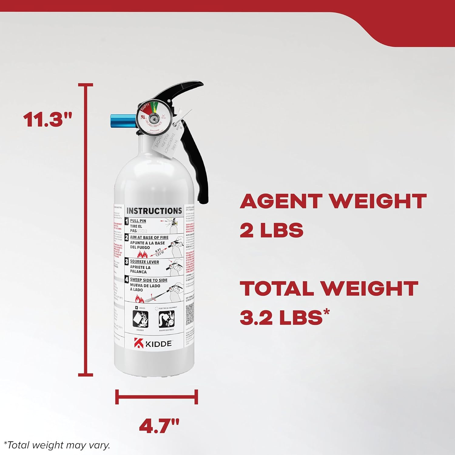 Kidde Auto 5 Fire Extinguisher for Cars and Trucks, 5-BC, M5G | Motor Vehicle Ex