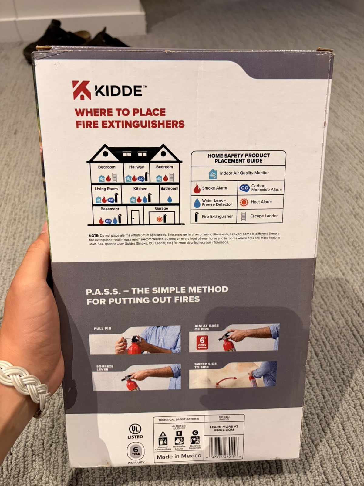 2-Pack Kidde Home Fire Extinguisher 1-A:10-B:C Class ABC 2.5 lb. 21030932