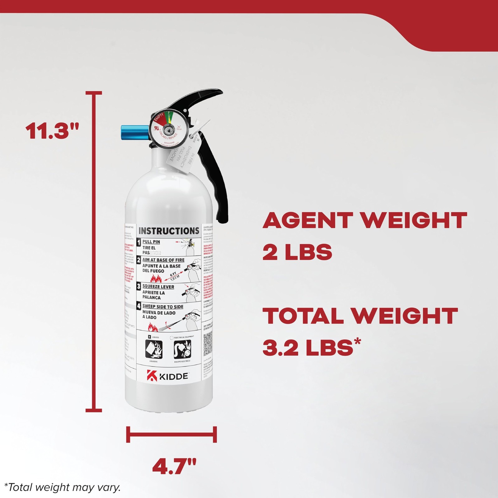 Kidde Auto 5 Fire Extinguisher for Cars and Trucks 5 B C M5G Motor Vehicle