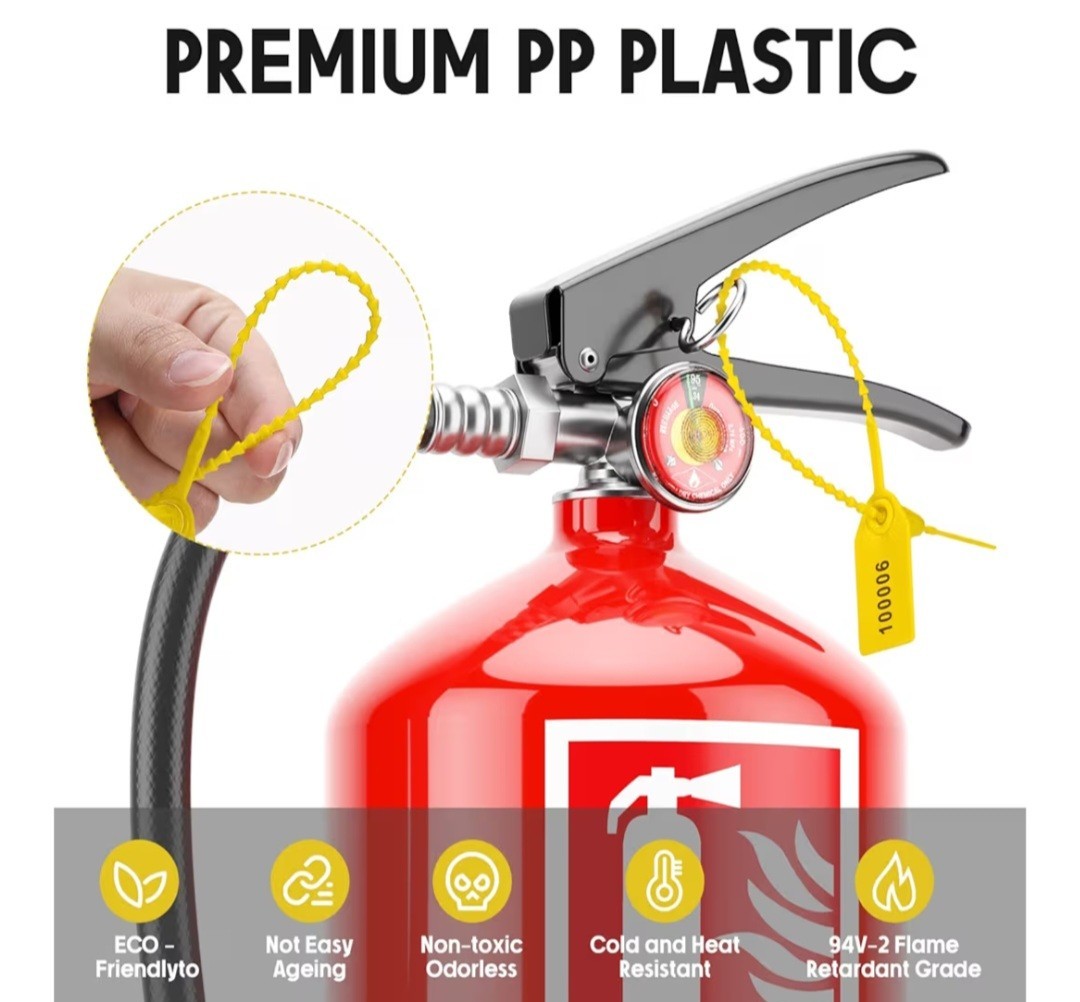 1000 Pcs Plastic Tamper Seals Fire Extinguisher Tags Security Tags Seals Safe…