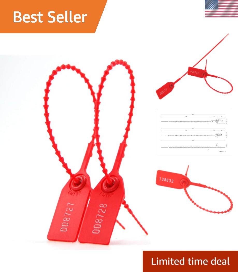 Self-Locking Red Tamper Seals 250mm – Versatile Security Tags Pack of 1000