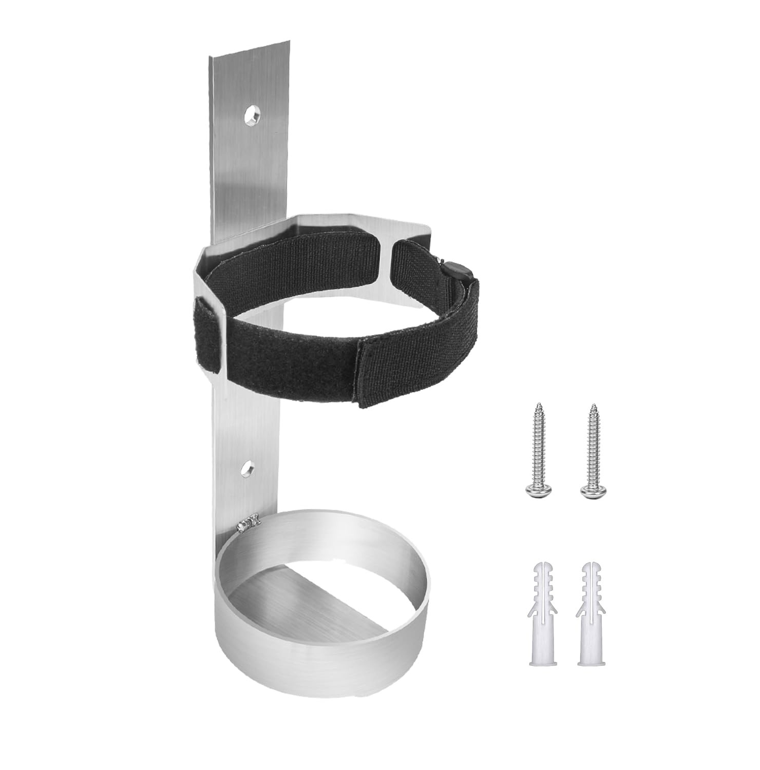 Silver 304 Stainless Steel Boat Marine Fire Extinguisher Mount Bracket Strap