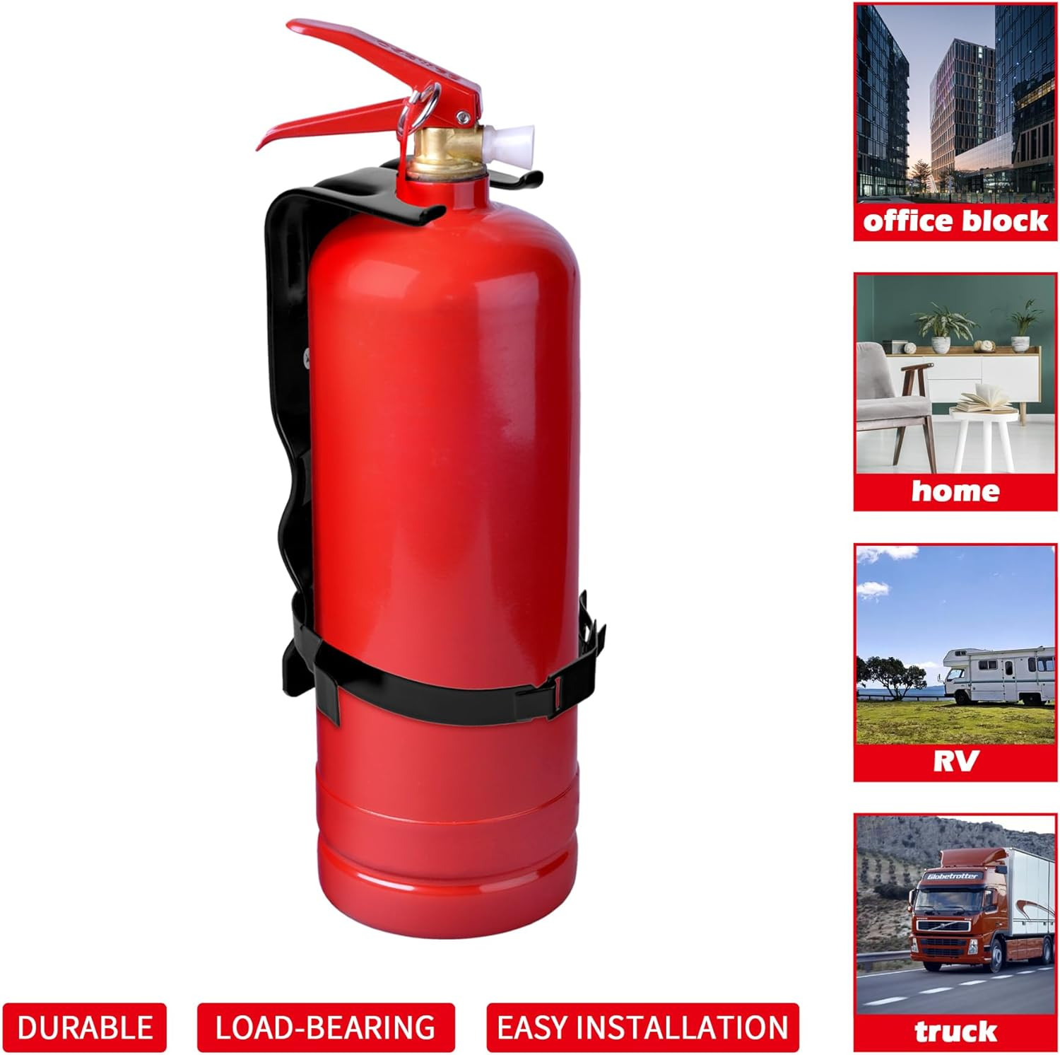 2 Pack Fire Extinguisher Brackets- 2.5 LB Fire Extinguisher Wall Mount Bracket-