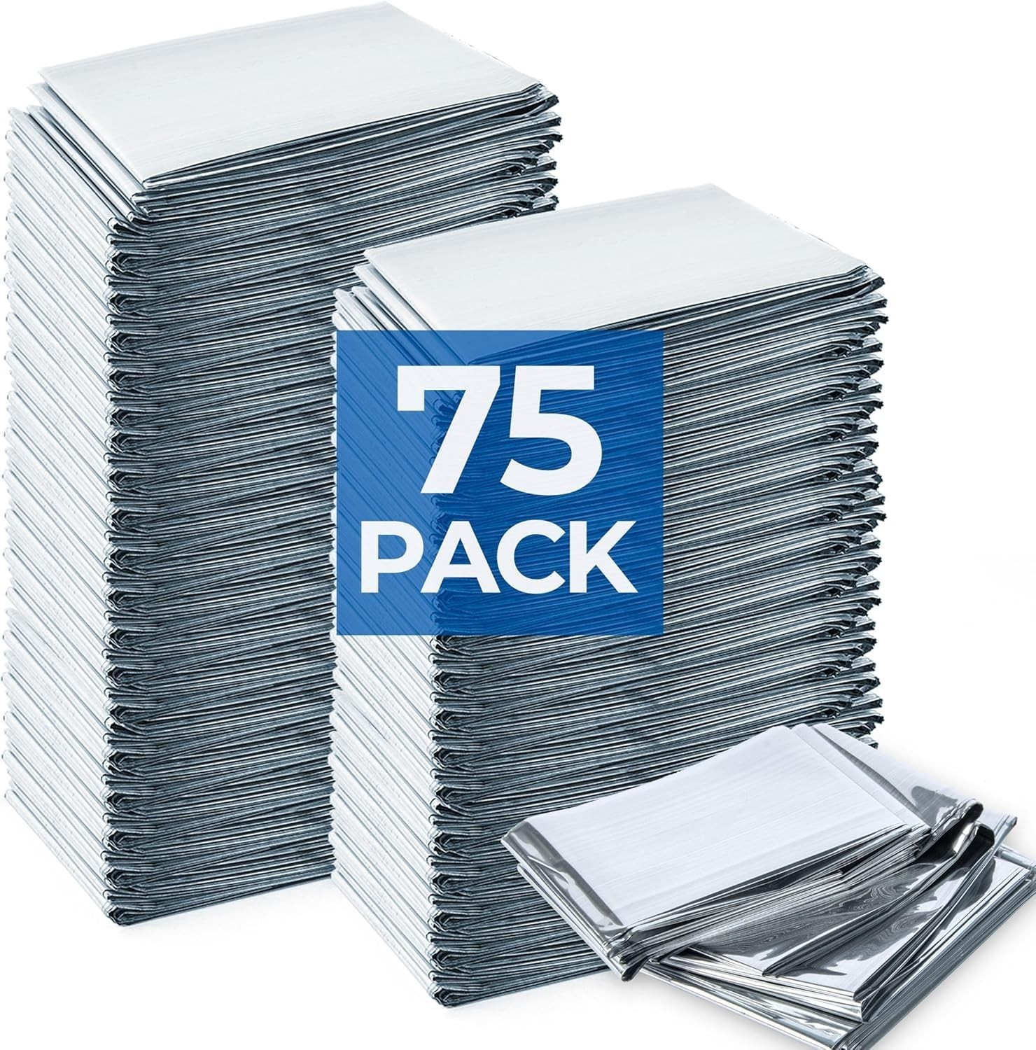 Emergency Blankets 120 Packs 84″ L x 52″ W Survival Gear Family & Homeless