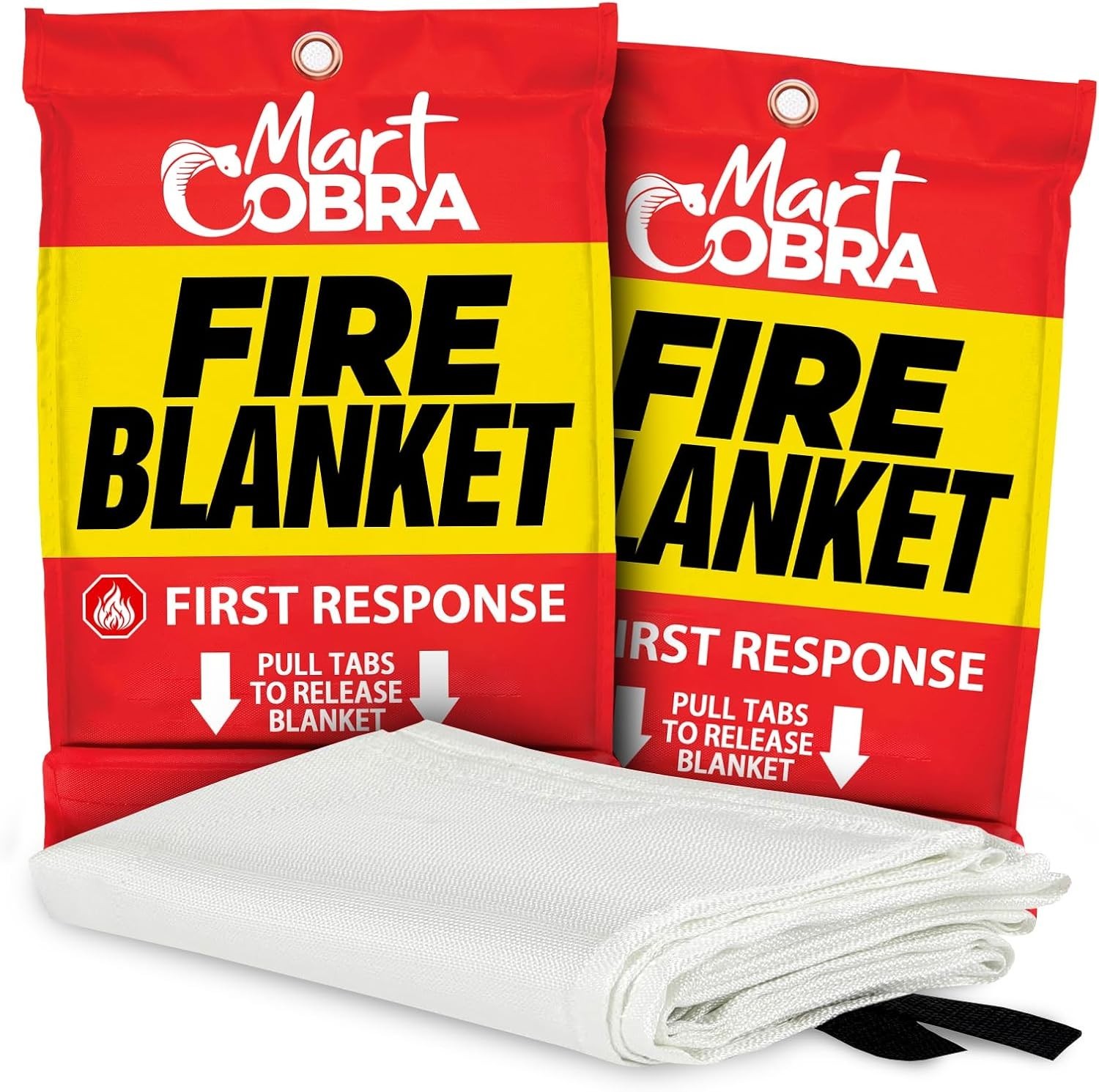 40″x40″ Fire Blanket 2-Pack Emergency Fireproof Fiberglass Safety Blankets NEW