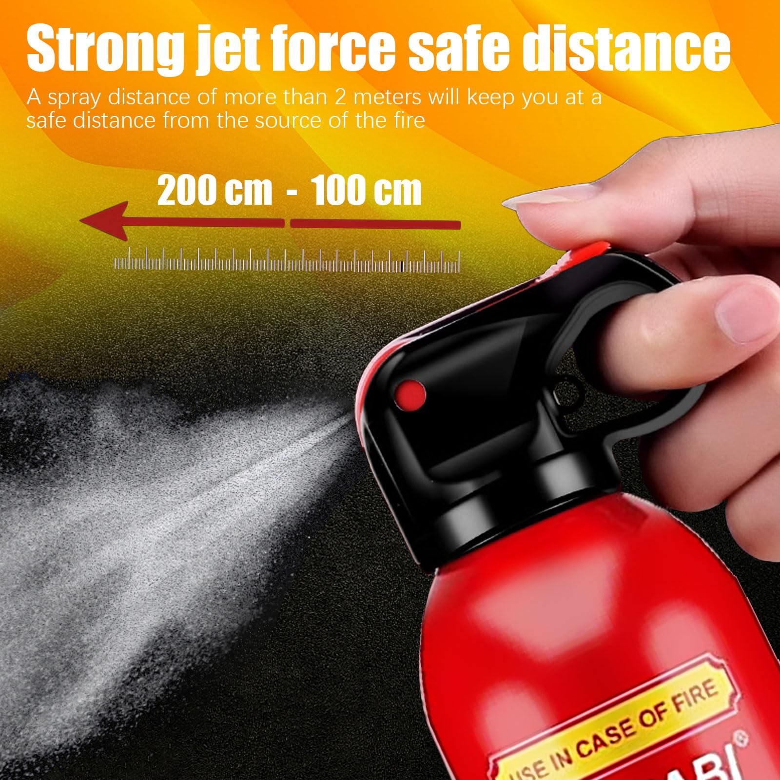 4 In1 Fire Extinguisher with Mount Fire Extinguishers for the House/Car/Kitchen.