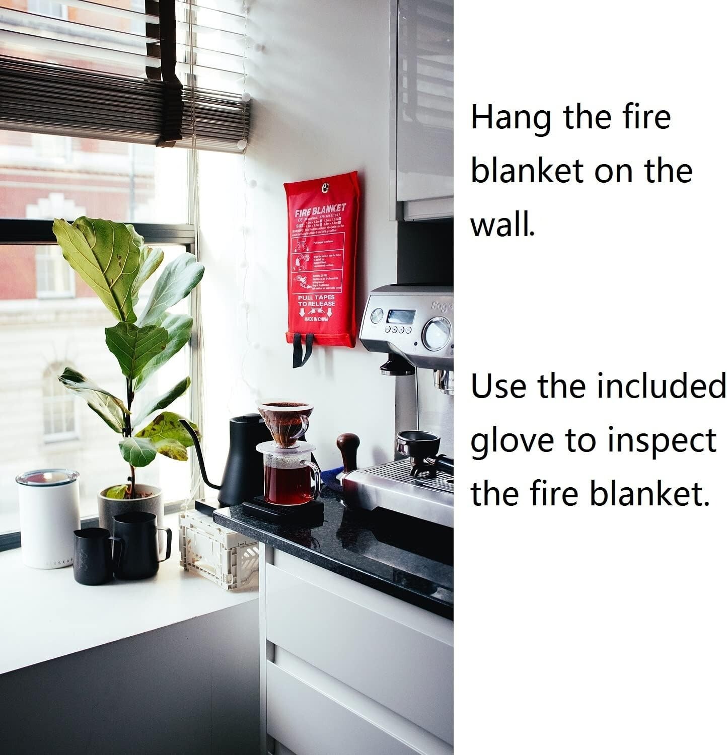 Fiberglass Fire Blanket Emergency Kit – 5 Pack of Rescue Blankets for Safety