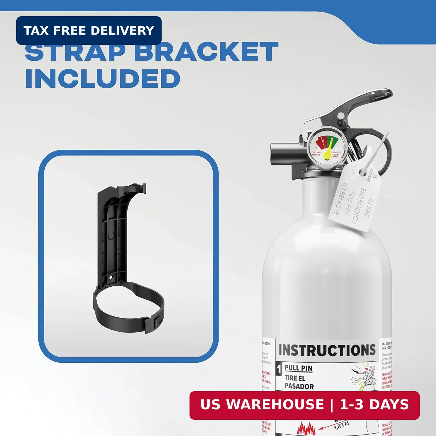 Kidde Fire Extinguisher for Boats, Single-Use 5BC