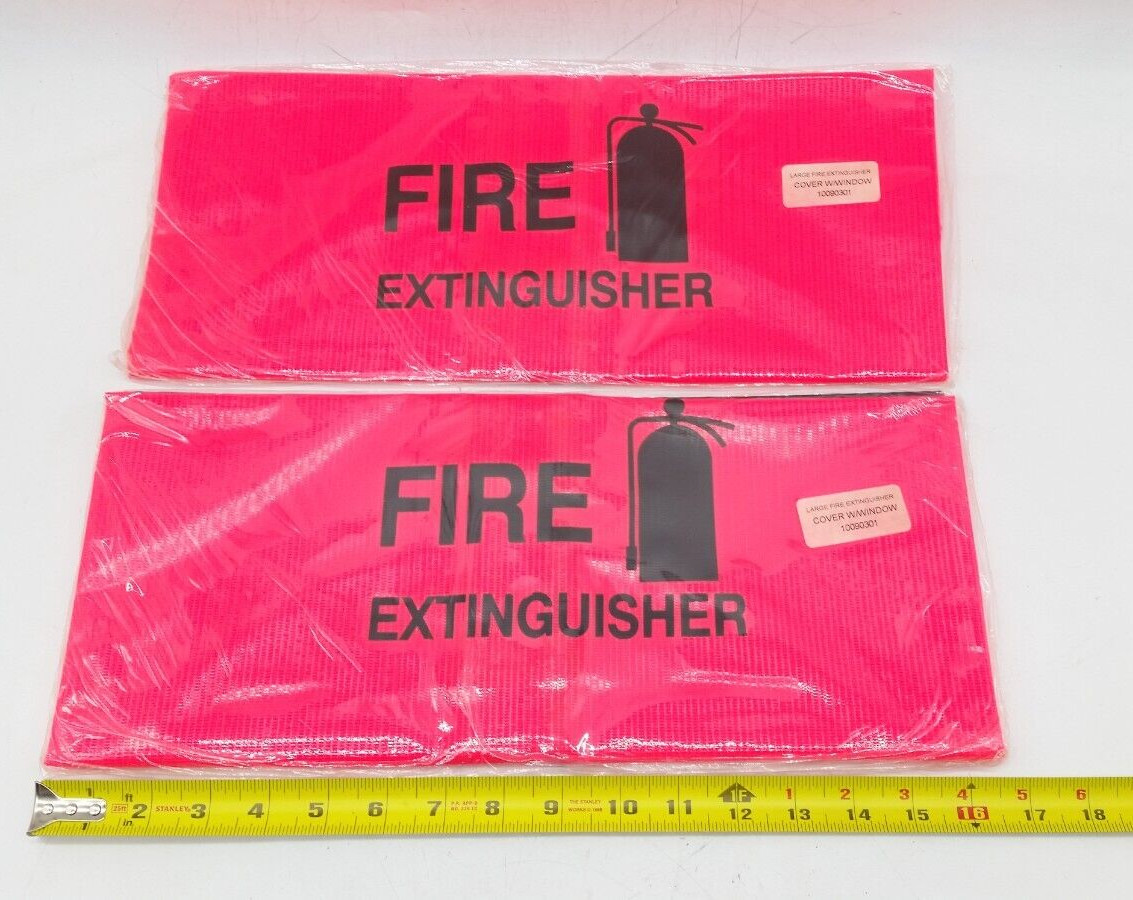 10090301 Large Fire Extinguisher Cover With Window (Lot of 2)