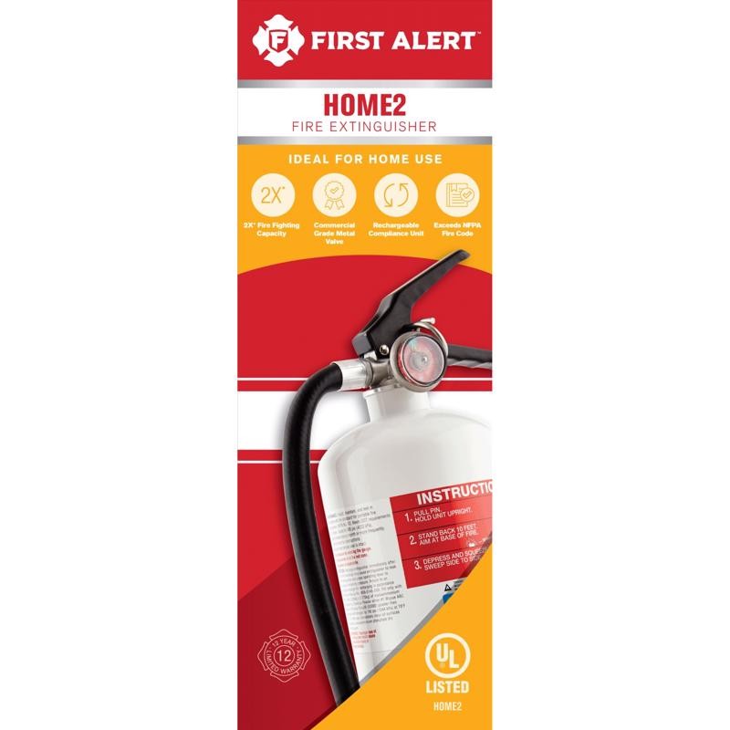 First Alert HOME2 Monoammonium Phosphate Fire Extinguisher 5 lbs. (Pack of 2)