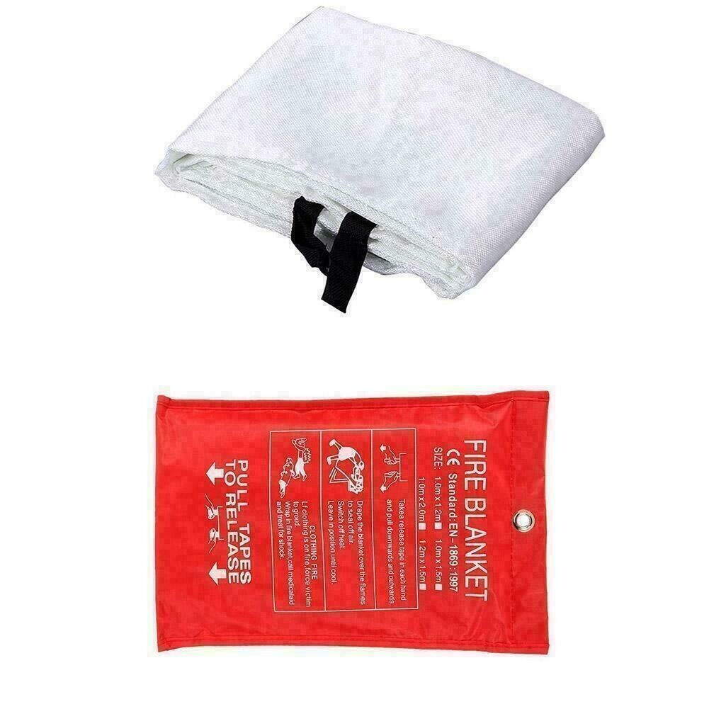 4X Large Fire Blanket Fireproof For Home Kitchen Office Caravan Emergency Safety
