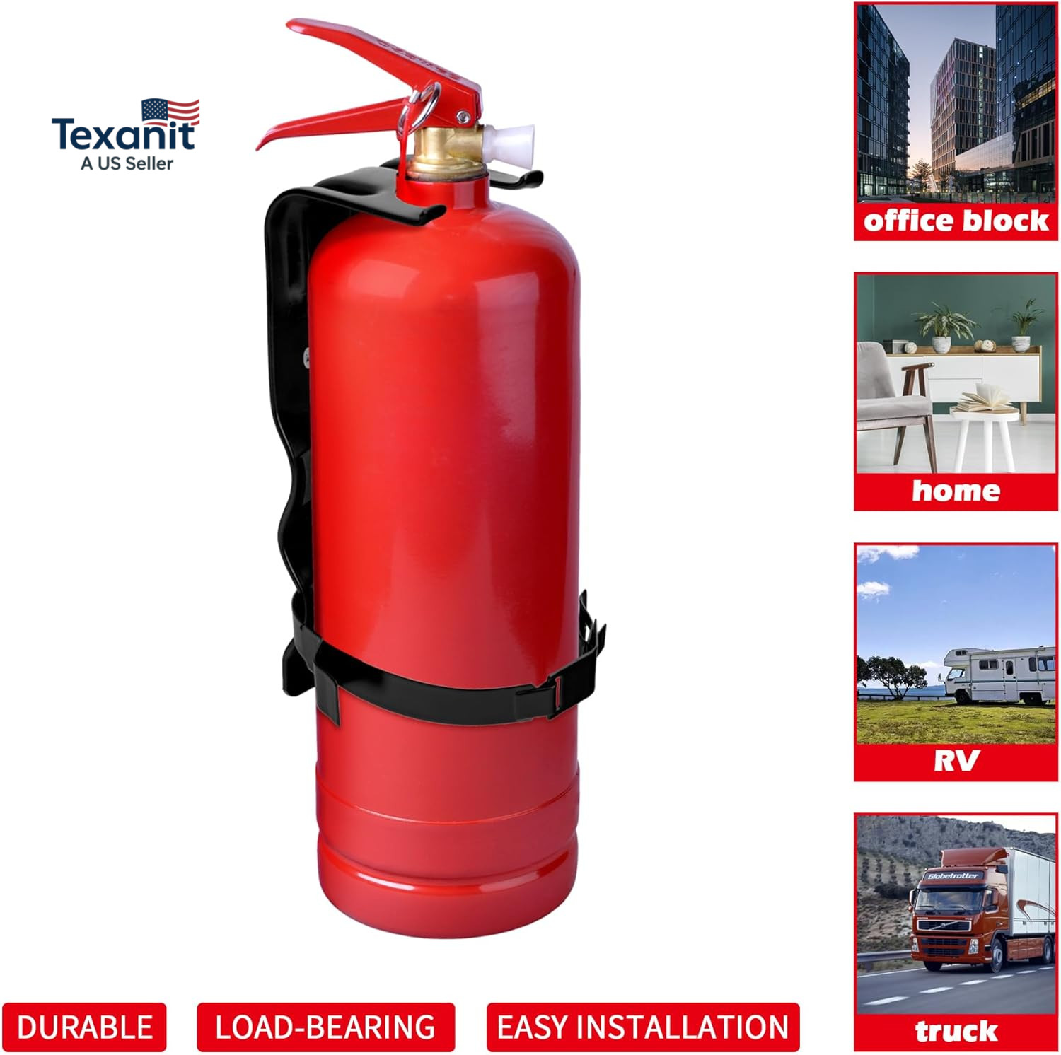 2 Pack Fire Extinguisher Brackets, 5 LB Fire Extinguisher Wall Mount Bracket, Me