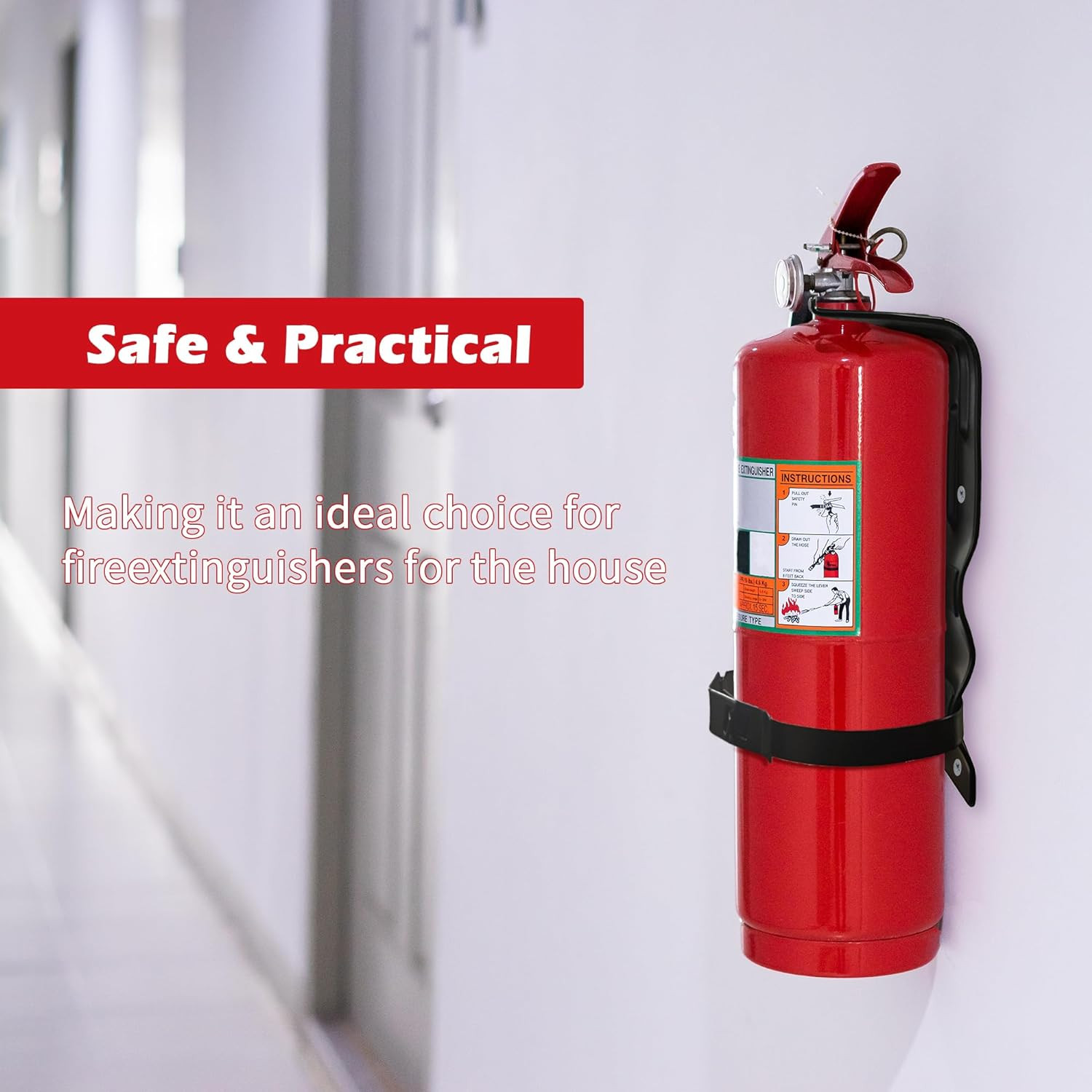 2 Pack Fire Extinguisher Brackets- 2.5 LB Fire Extinguisher Wall Mount Bracket-