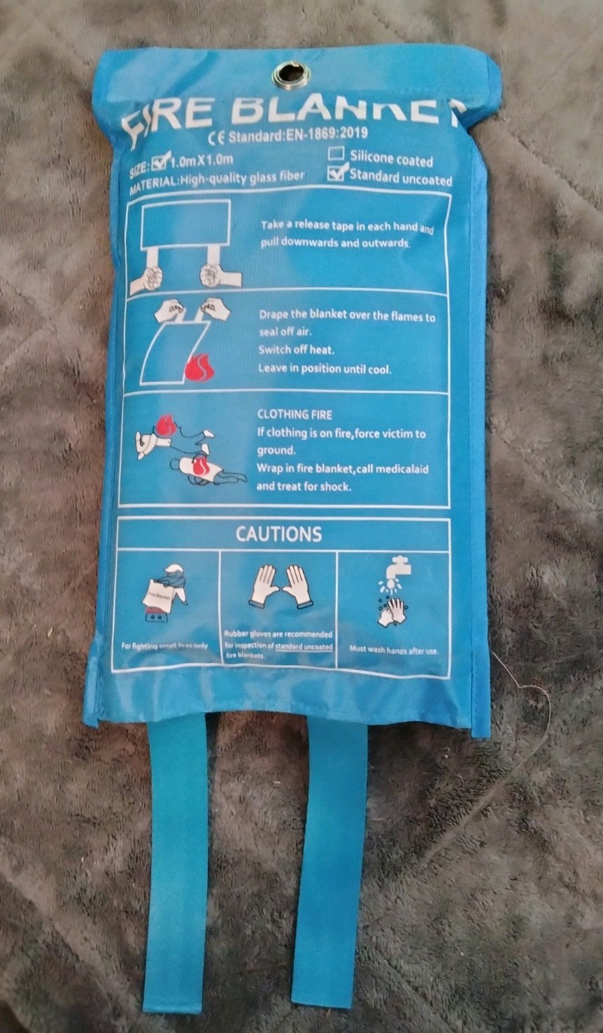 Fire Blanket Standard Uncoated Size 1.0 M By 1.0 M