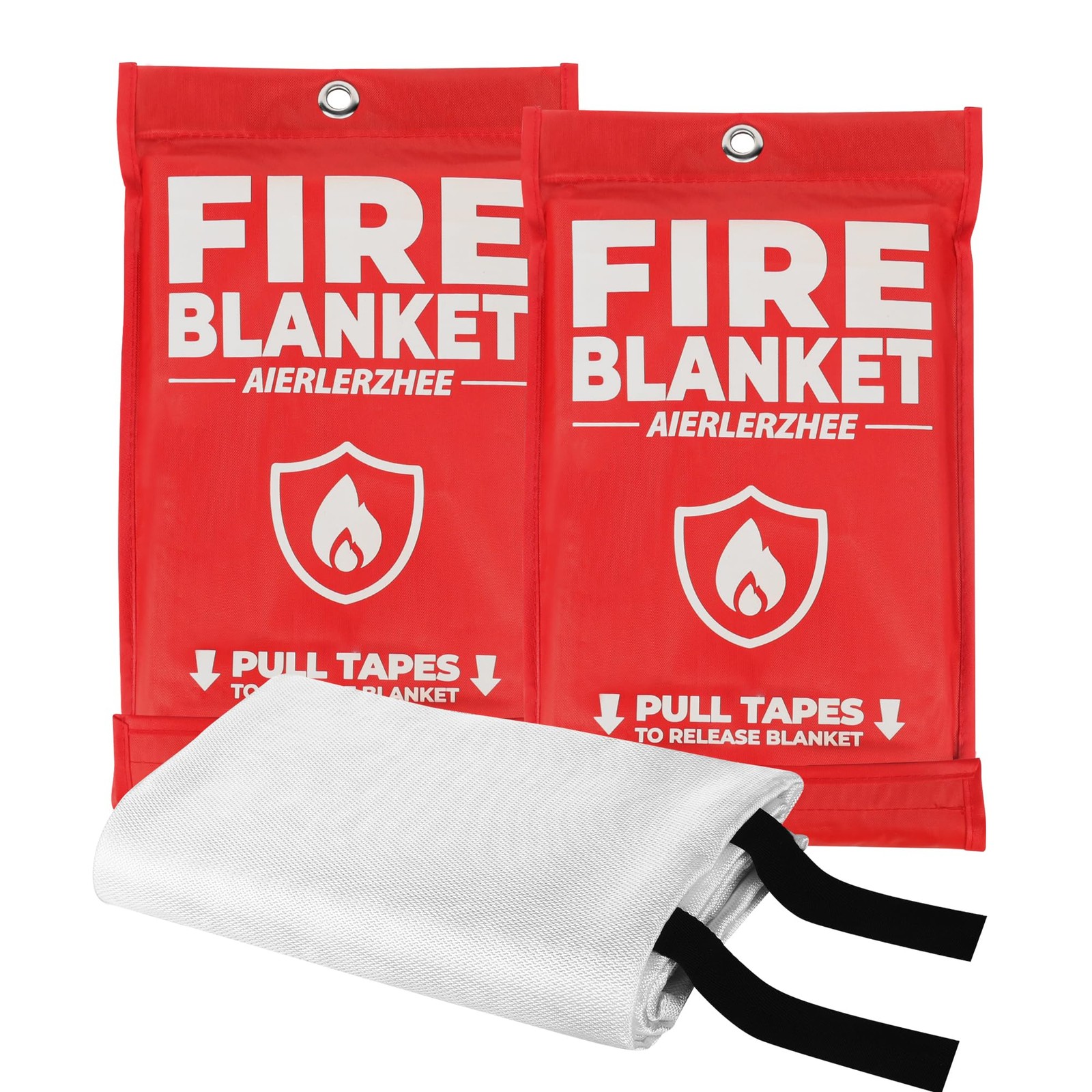 Fire Blanket 2 Pack 40″x40″ – CE Certified Fiberglass, Heat Resistant to 1076…