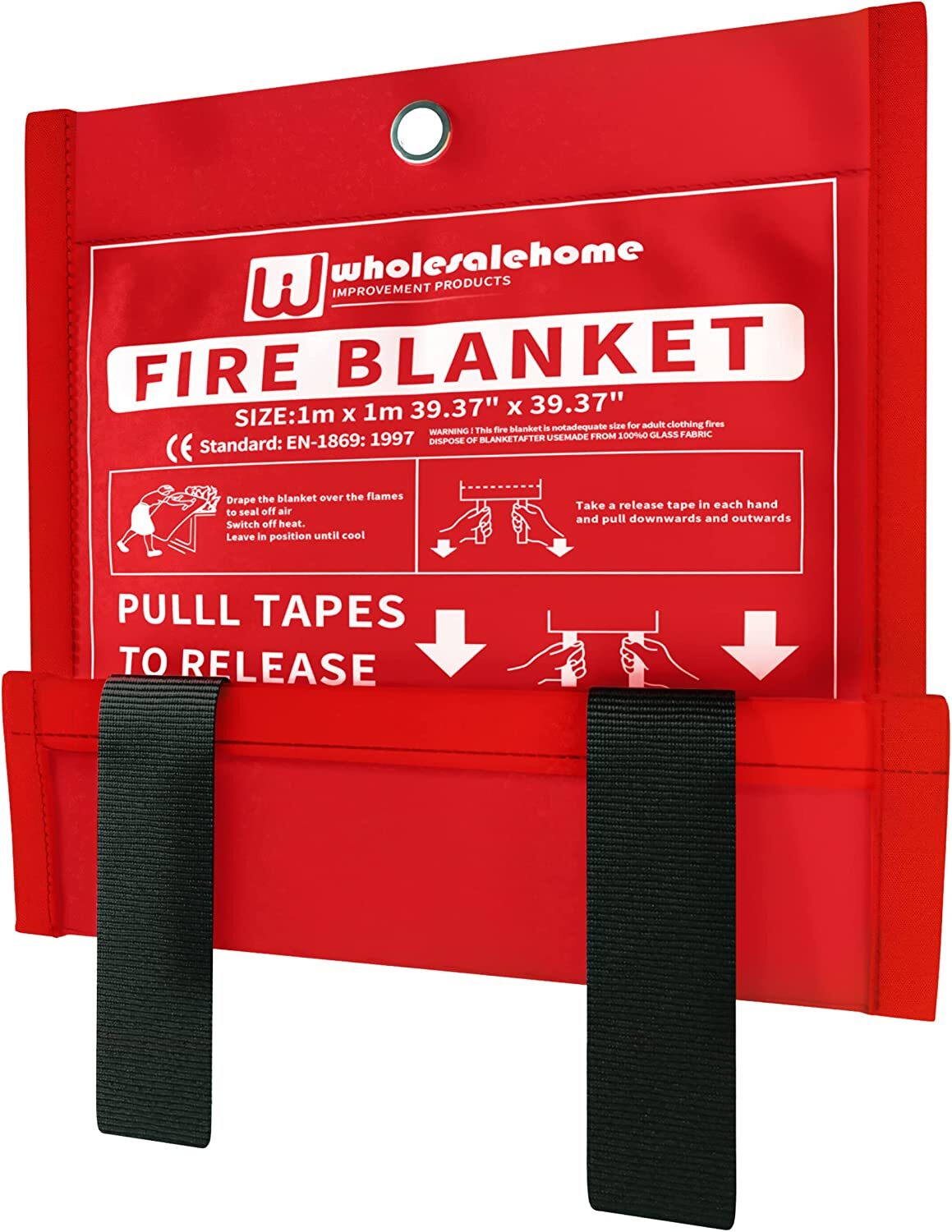 Fire Extinguisher Blanket – Heavy Duty Portable Fiberglass Emergency Blanket