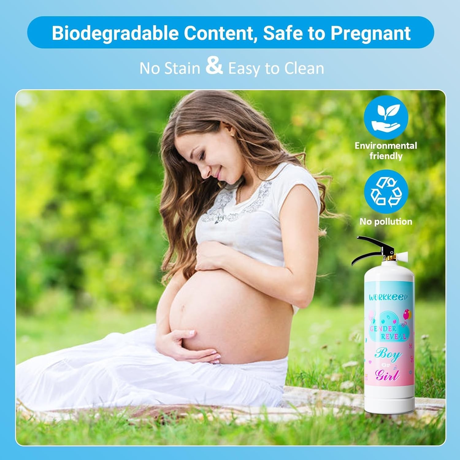 Eco-Friendly Giant Gender Reveal Fire Extinguisher Set – 20 Feet Blue Burst