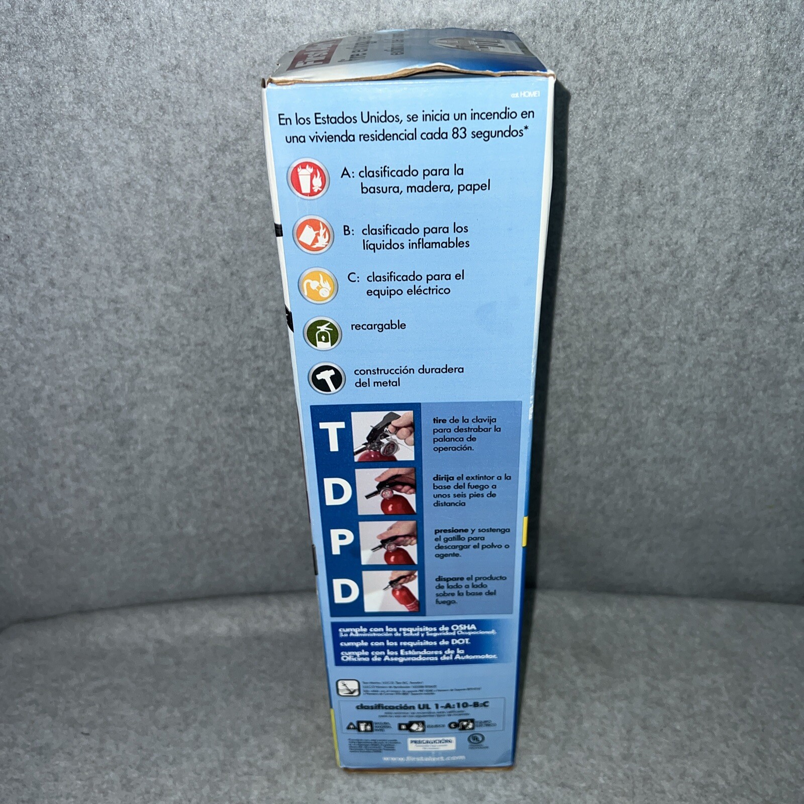 First Alert HOME1 Rechargeable Standard Home Fire Extinguisher UL Rated 1-A:10-B