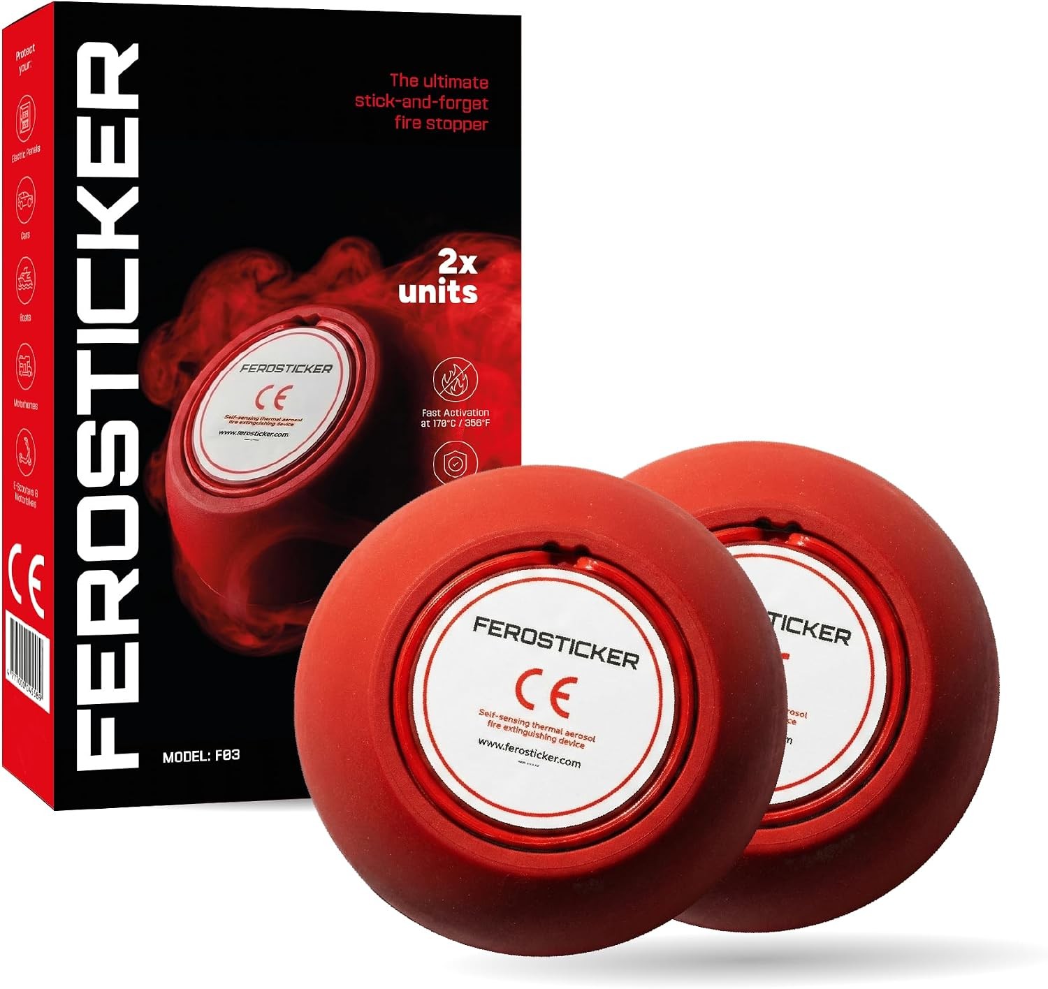Small Automatic Fire Extinguisher 2 Pack For electrical panels fuse boxes