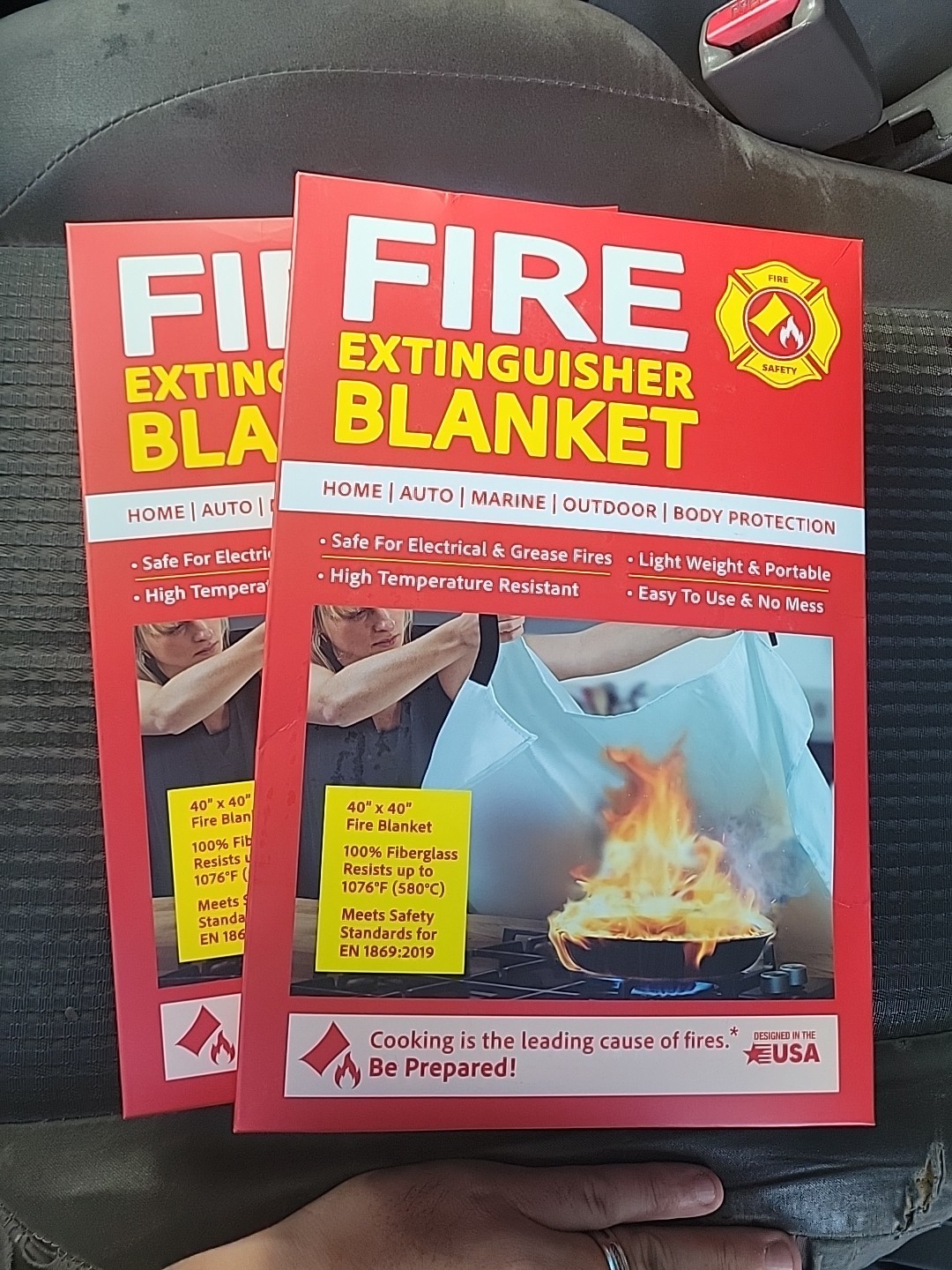 Large Fire Blanket Fireproof For Home Kitchen Office Caravan Emergency Safety