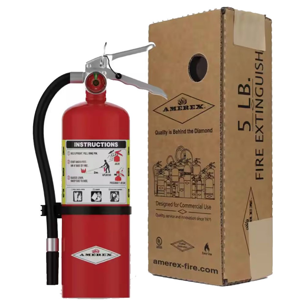 Amerex B402T 5 lbs ABC Dry Chemical Fire Extinguisher with Wall Bracket