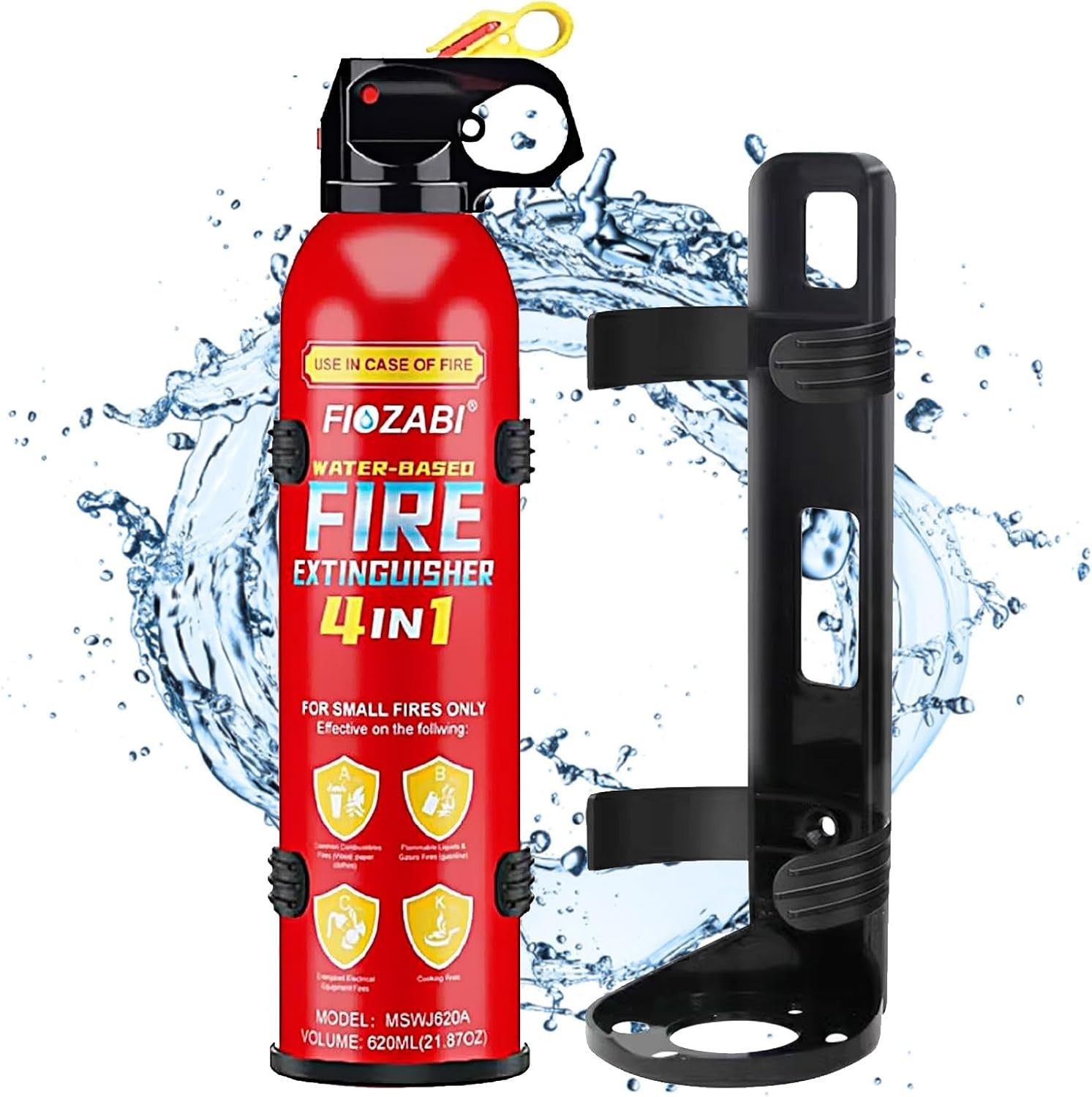 4 In1 Fire Extinguisher with Mount Fire Extinguishers for the House/Car/Kitchen