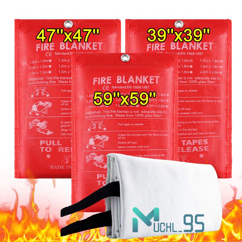 XXL XL Fire Blanket – Premium Home Fire Emergency Extinguisher Blankets,1/2/4PCS