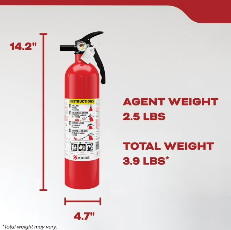 (2 pack) Kidde Basic Fire Extinguisher for Home, Residential 1A10BC