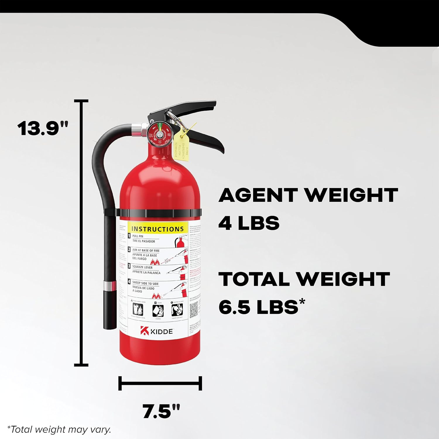 Kidde Pro 210 Commercial Fire Extinguisher, 2-A:10-B:C, PRO-4MP-1, 2 Pack | Rech