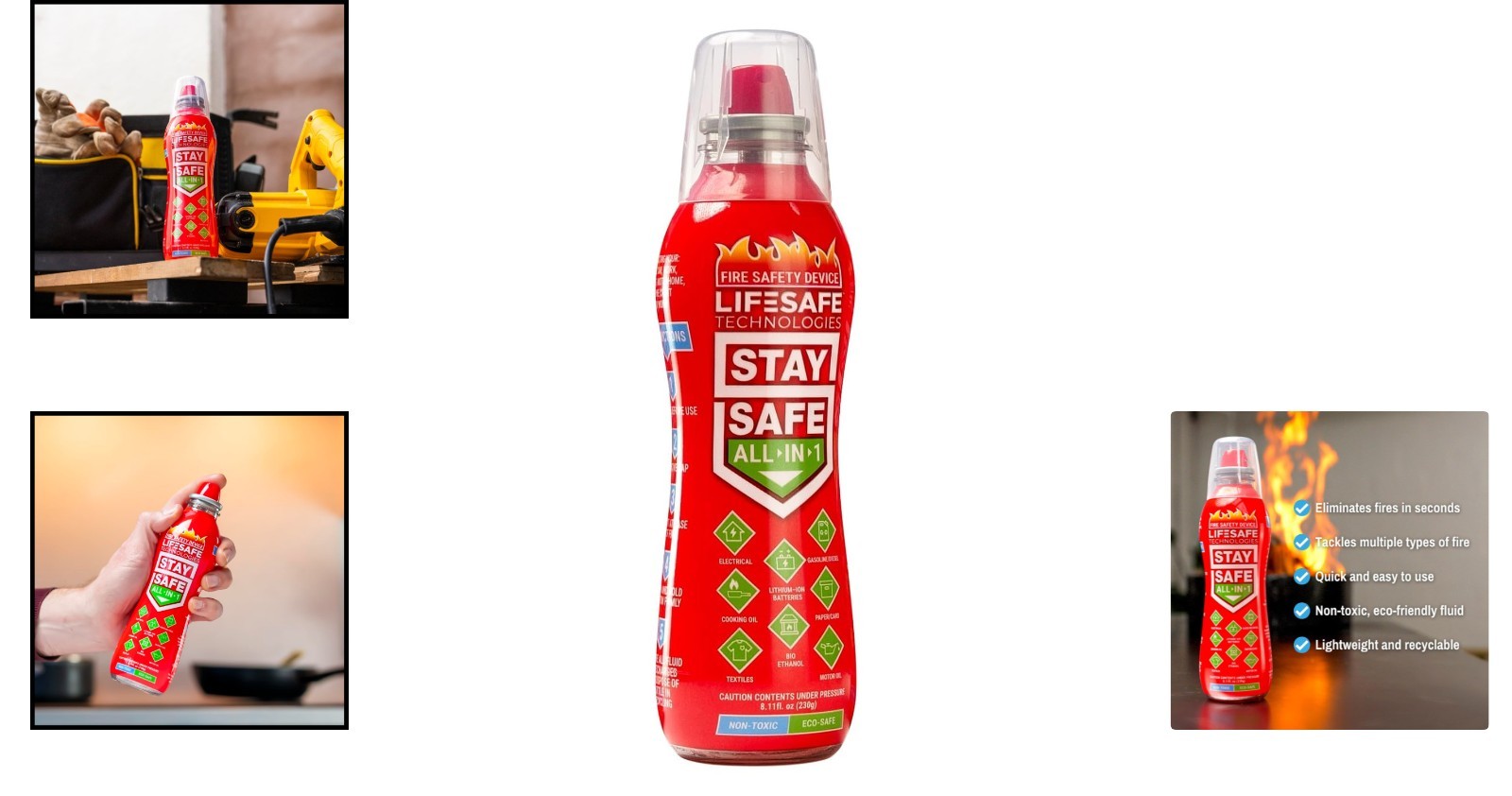 All-in-1 Portable Fire Spray – Safe for Electrical Fires, Eco-Friendly Solution