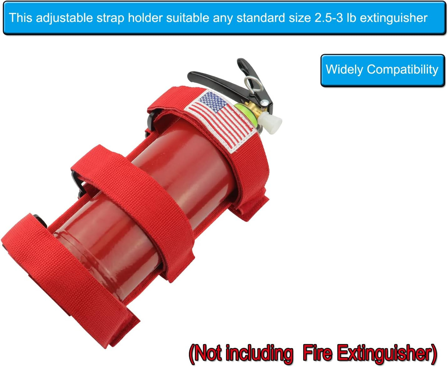 Fire Extinguisher Holder for Jeep JK JL JT, Adjustable Fire Extinguisher Mount