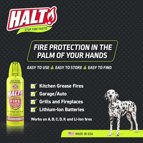 10oz Non-Toxic Fire Safety Spray – Portable Fire Suppressor for Home, BBQ, Campi