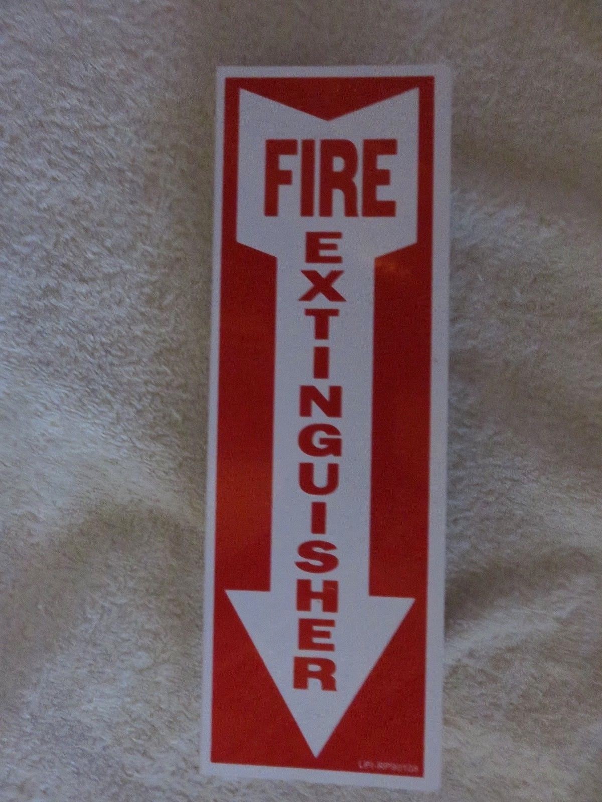 🔥🧯(1-SIGN) 4″ X 12 9 90*(ALUMINUM) ANGLE FIRE EXTINGUISHER ARROW SIGN NEW🔥🧯