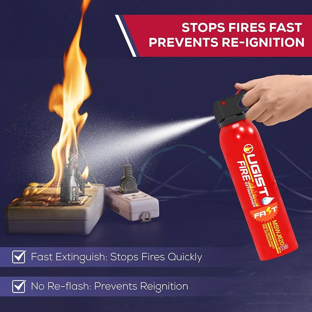 4 In1 Fire Extinguisher with Mount Fire Extinguishers for the House/Car/Kitchen