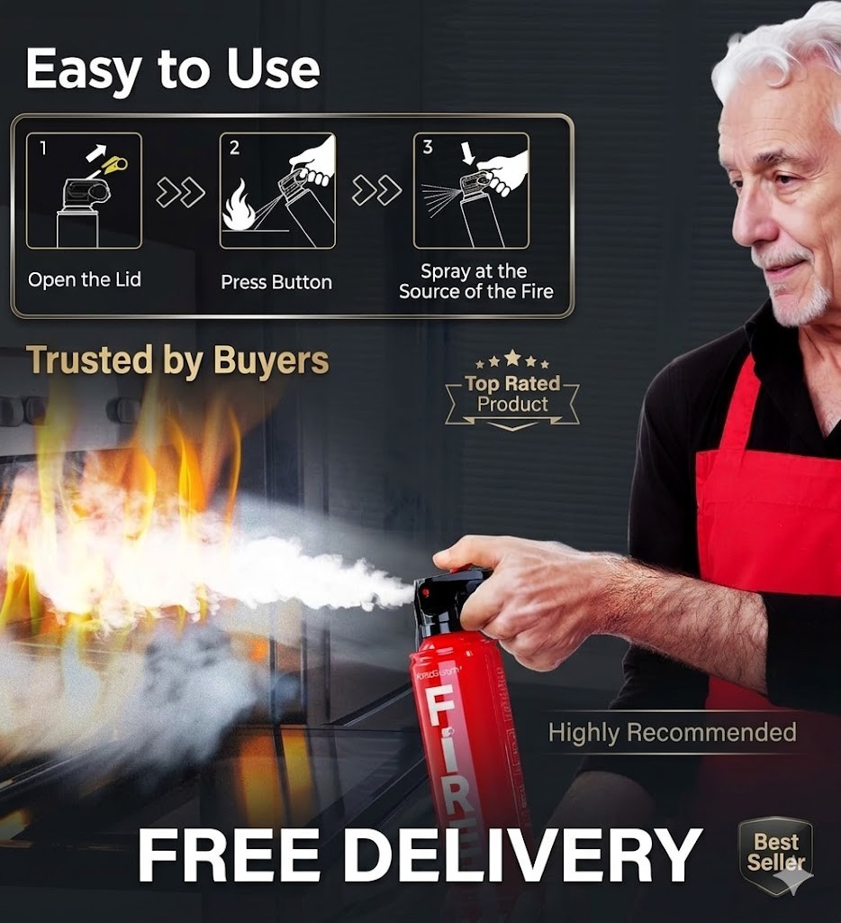 Fire Extinguisher-2-Pack – 4 In 1 with Mount Fire Extinguishers for House/Car