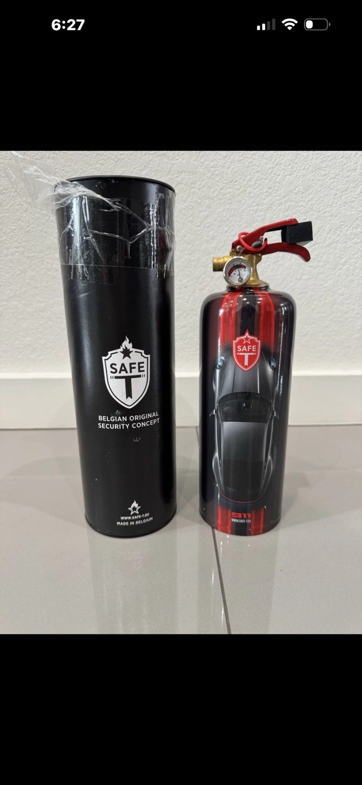 Safe-T Design Fire Extinguisher Porsche 911 992 Fully Functional Extinguisher