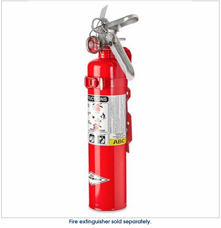 Fire Extinguisher Bracket – 2 1⁄2 lb. Standard Vehicle Mount – Red