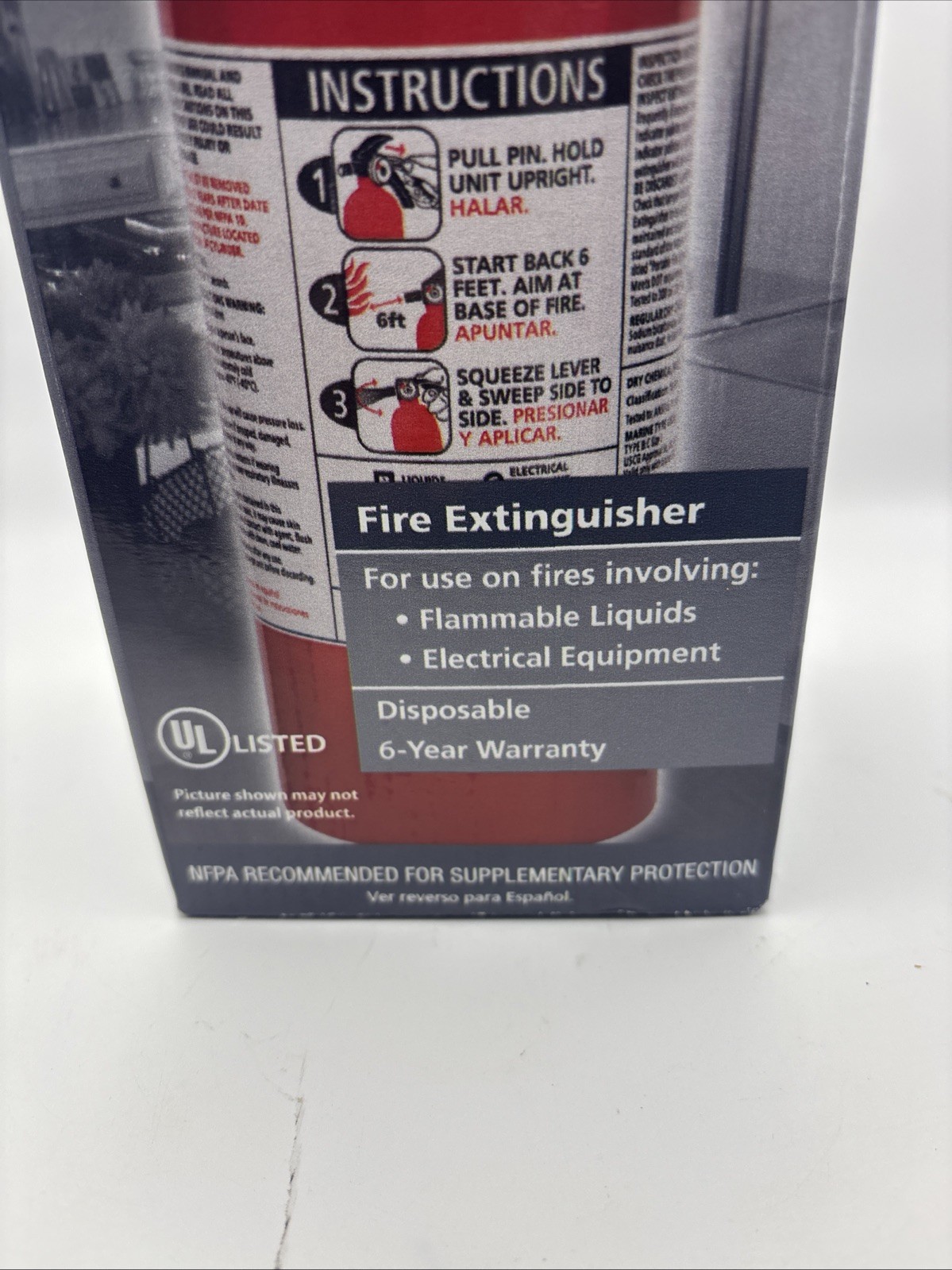Kidde Fire Extinguisher UL Rated 5-B:C, Model FA5G BC Dry Chemical w/Bracket NEW