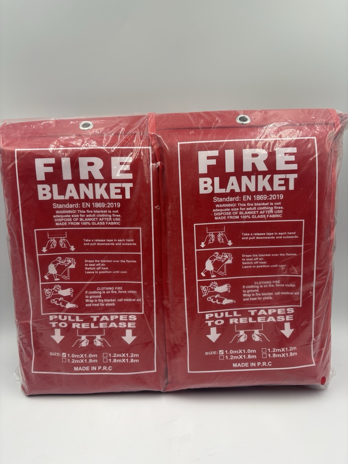 6x Fire Blanket 1.0mx1.0m Glass Fabric