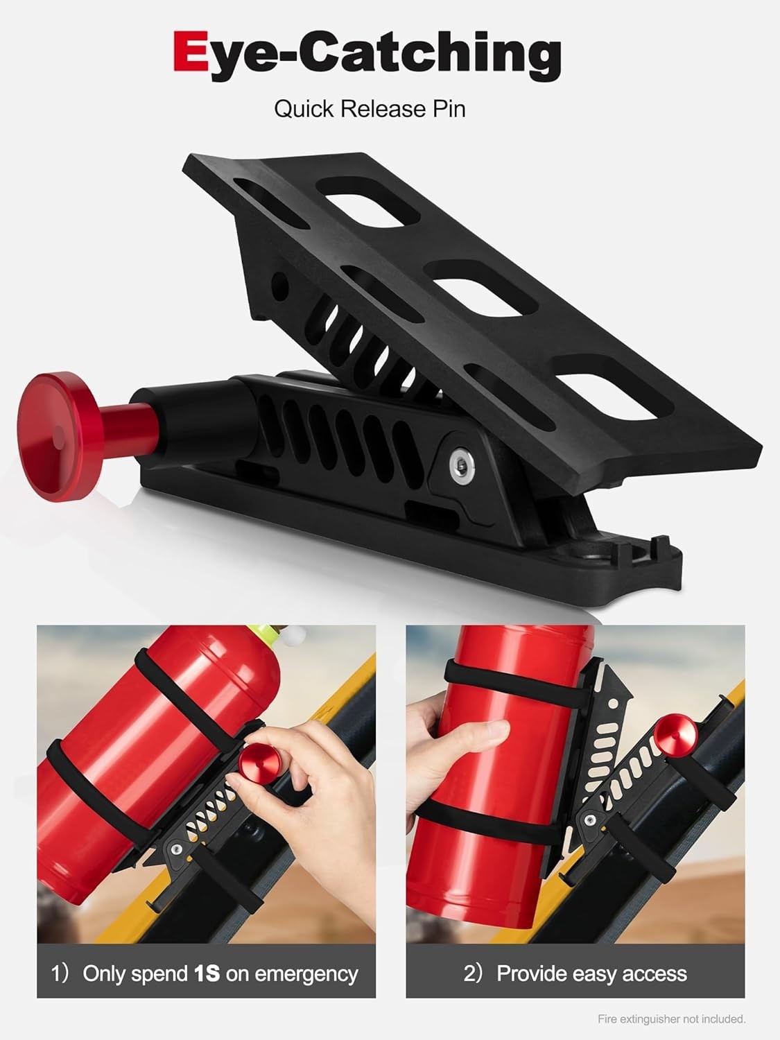 Quick Release Fire Extinguisher Mount Fits Jeep Wrangler Polaris RZR Can-Am UTV