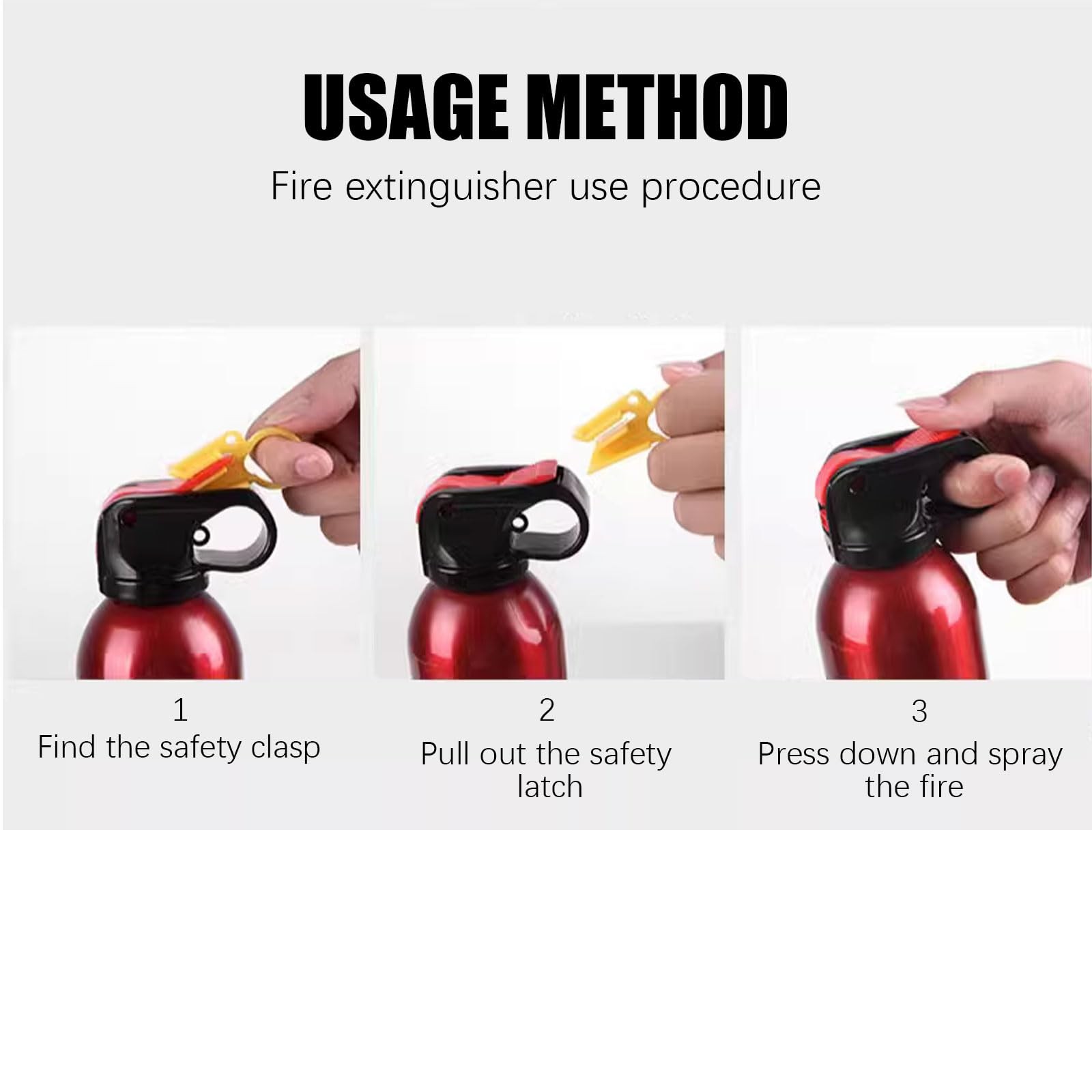 Portable Fire Extinguisher | 4-in-1 Small Fire Extinguisher for Home, Garage, Ki