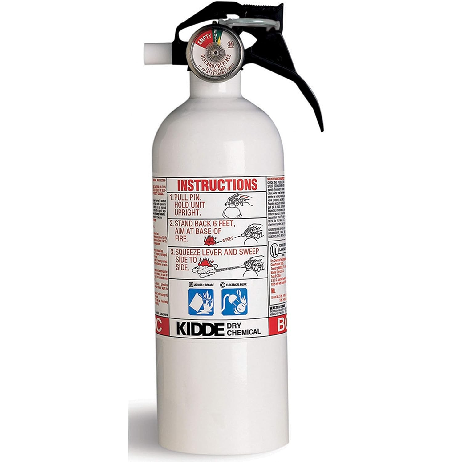 Kidde Mariner 5 Marine Fire Extinguisher 5BC 2lb Boat Safety Metal Valve