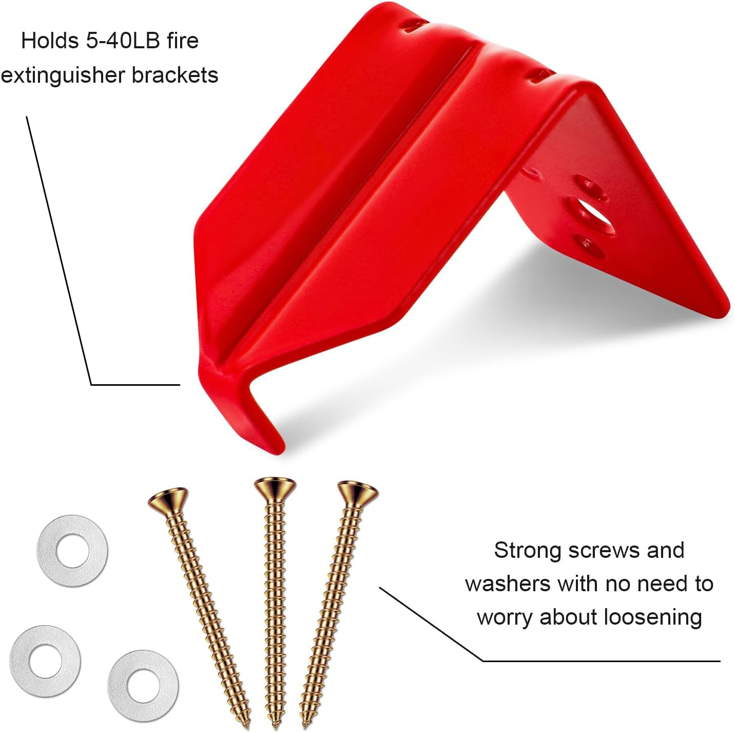 8 Pack Fire Extinguisher Mount Bracket, 5 to 40 lb Fire Extinguisher Holder with
