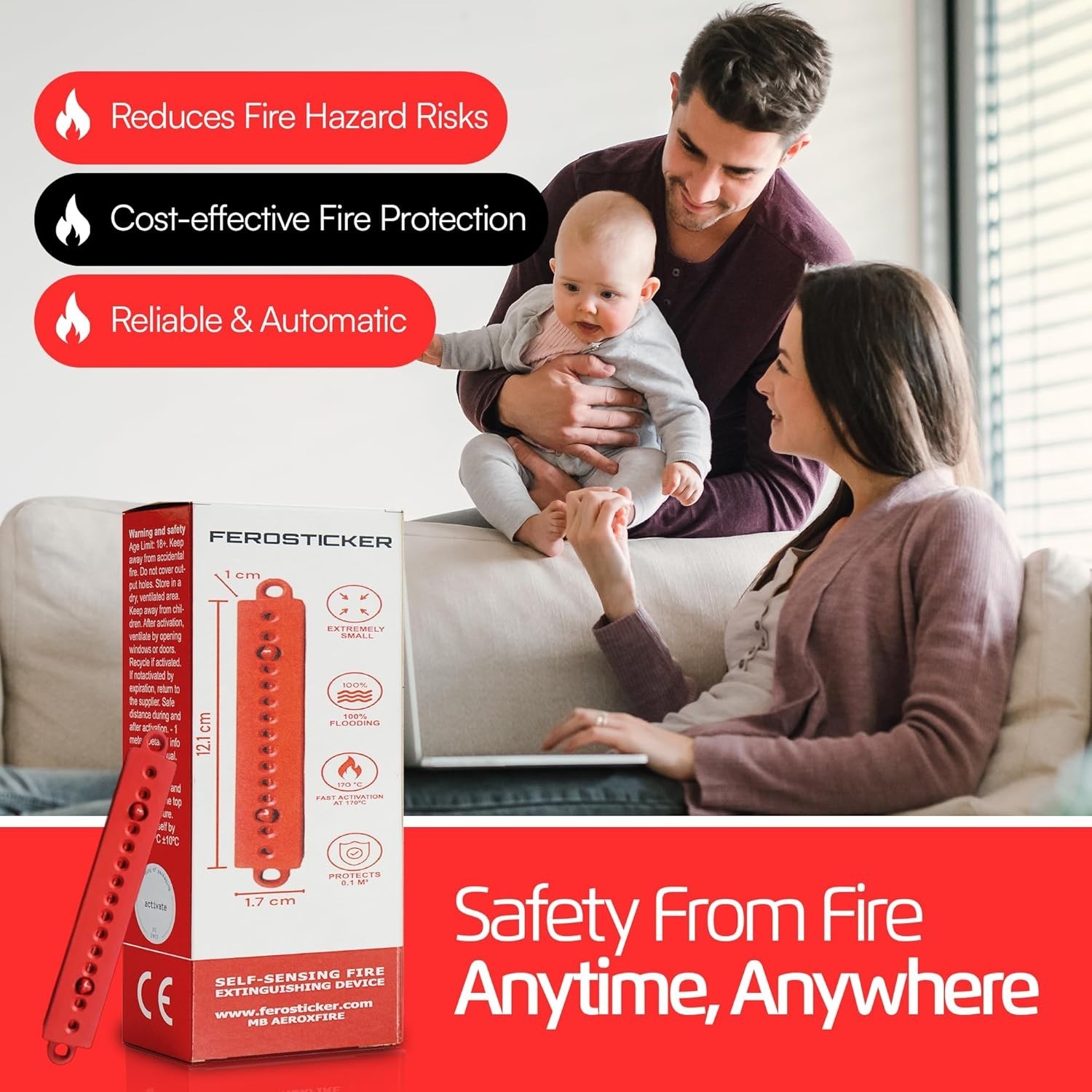 Compact Automatic Fire Extinguisher – Non-Toxic, Maintenance-Free Safety Solu…